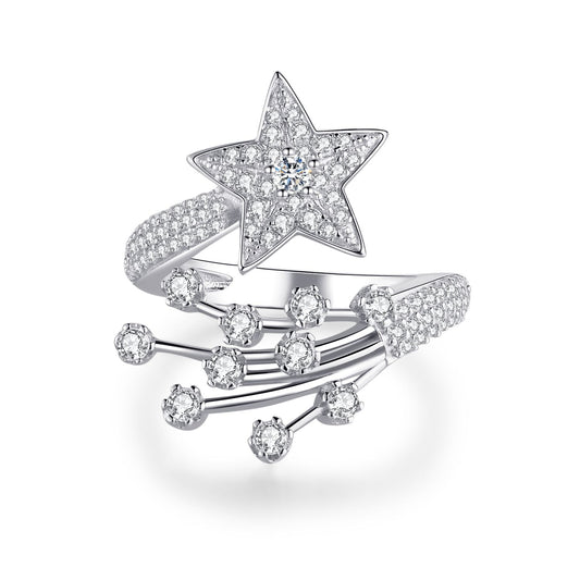 【#47】(Starry) 925 Sterling Silver Moissanite rings