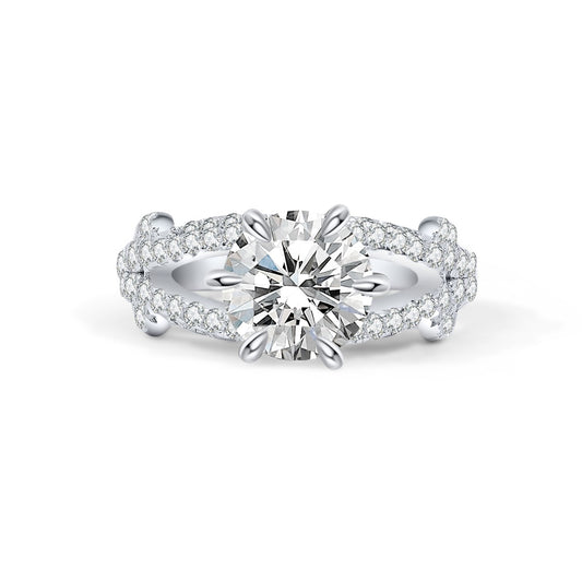 【#27】(Jasmine)925 Sterling Silver Moissanite rings