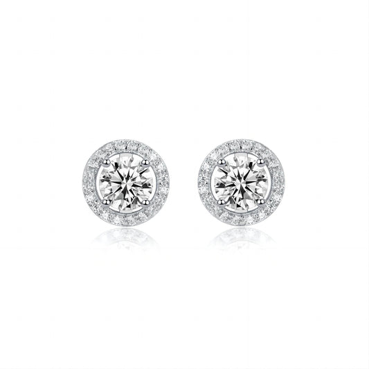 【#20】(Corona Earring)925 Sterling Silver Moissanite earrings