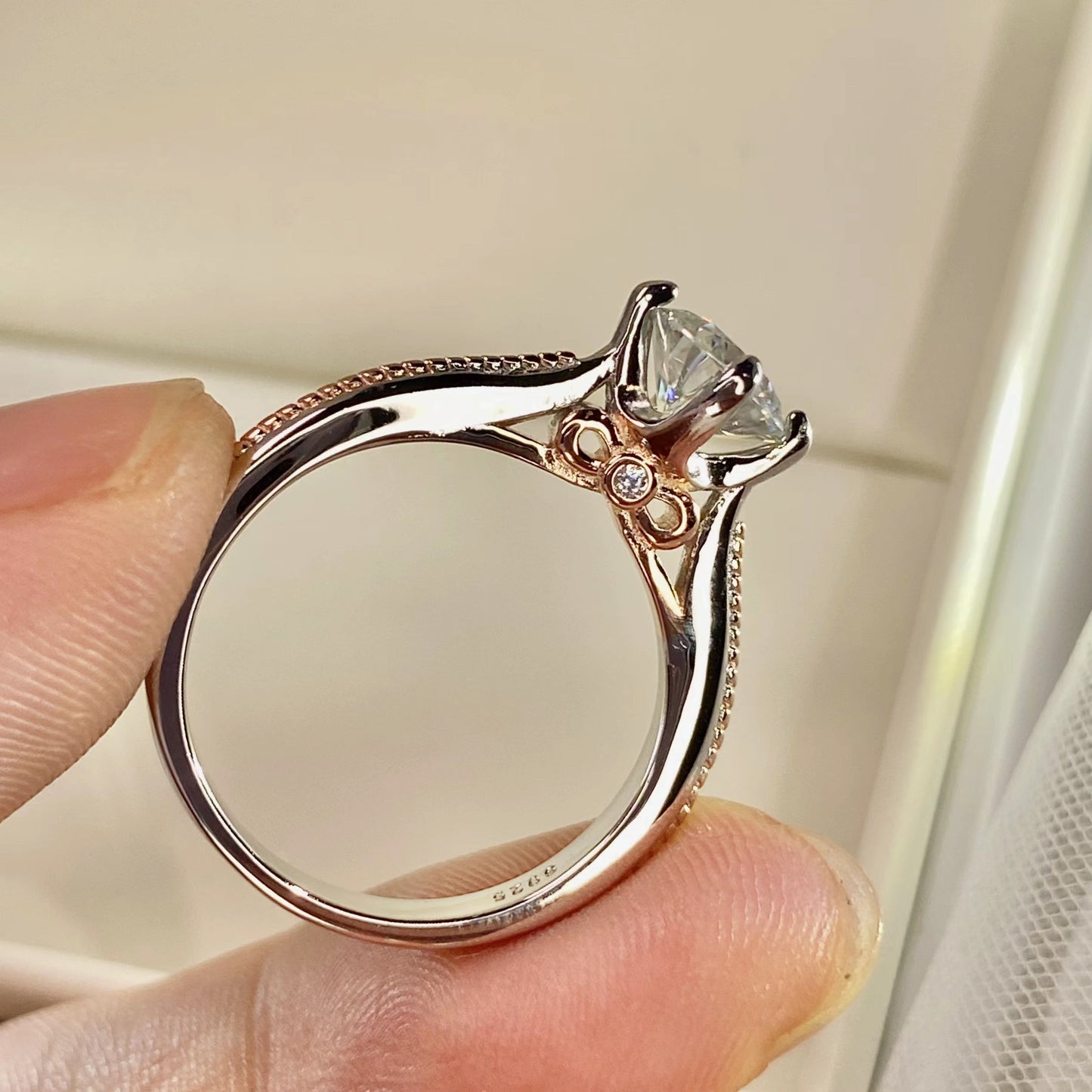 【#37】(Lover)925 Sterling Silver Moissanite rings