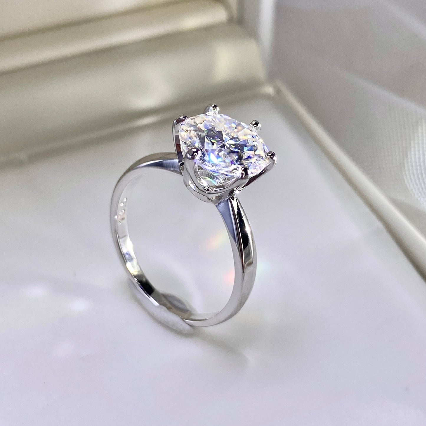 【#10】（ROSE）925 Sterling Silver Moissanite rings