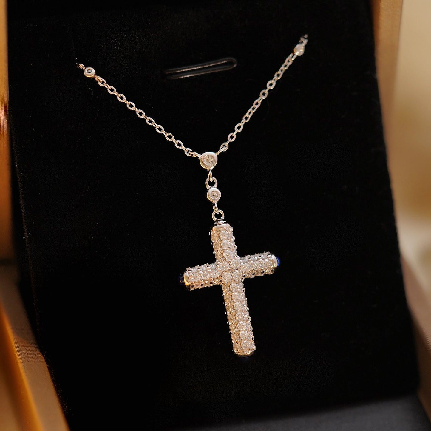 【#52】（Pray)925 Sterling Silver Moissanite necklace