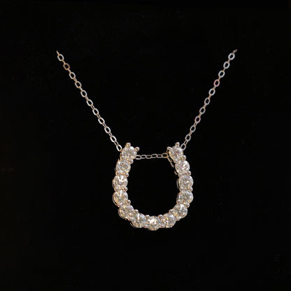 【#49】(Horseshoe)925 Sterling Silver Moissanite necklace