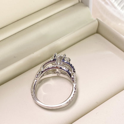 【#27】(Jasmine)925 Sterling Silver Moissanite rings