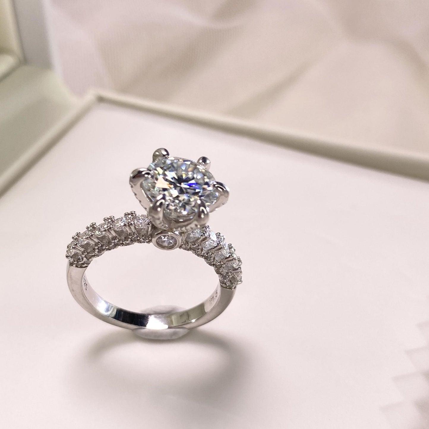 【#03】（Moonlight）925 Sterling Silver Moissanite rings