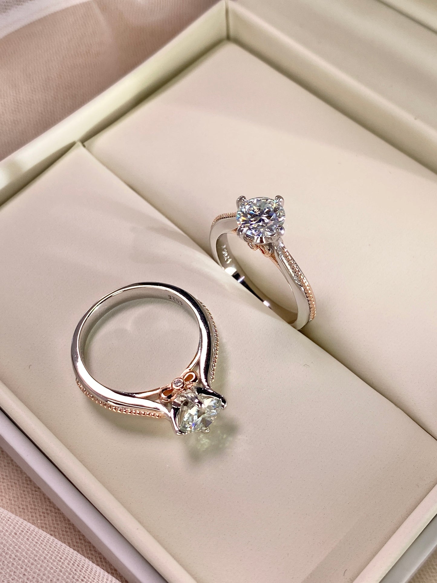 【#37】(Lover)925 Sterling Silver Moissanite rings