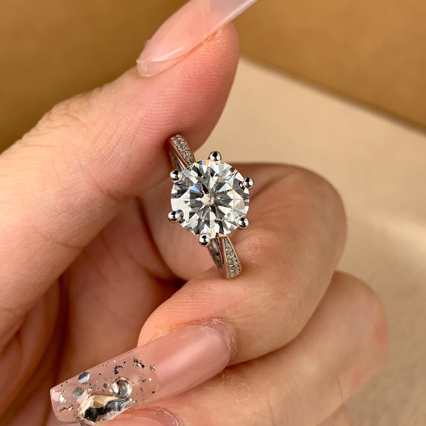 【#09】（COCO）925 Sterling Silver Moissanite rings