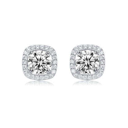 【#32】(Princess earrings)925 Sterling Silver Moissanite rings